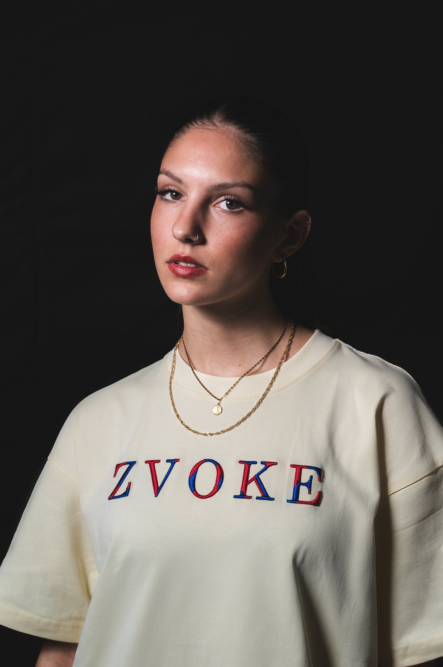 "Statement" Beige Oversized T-shirt