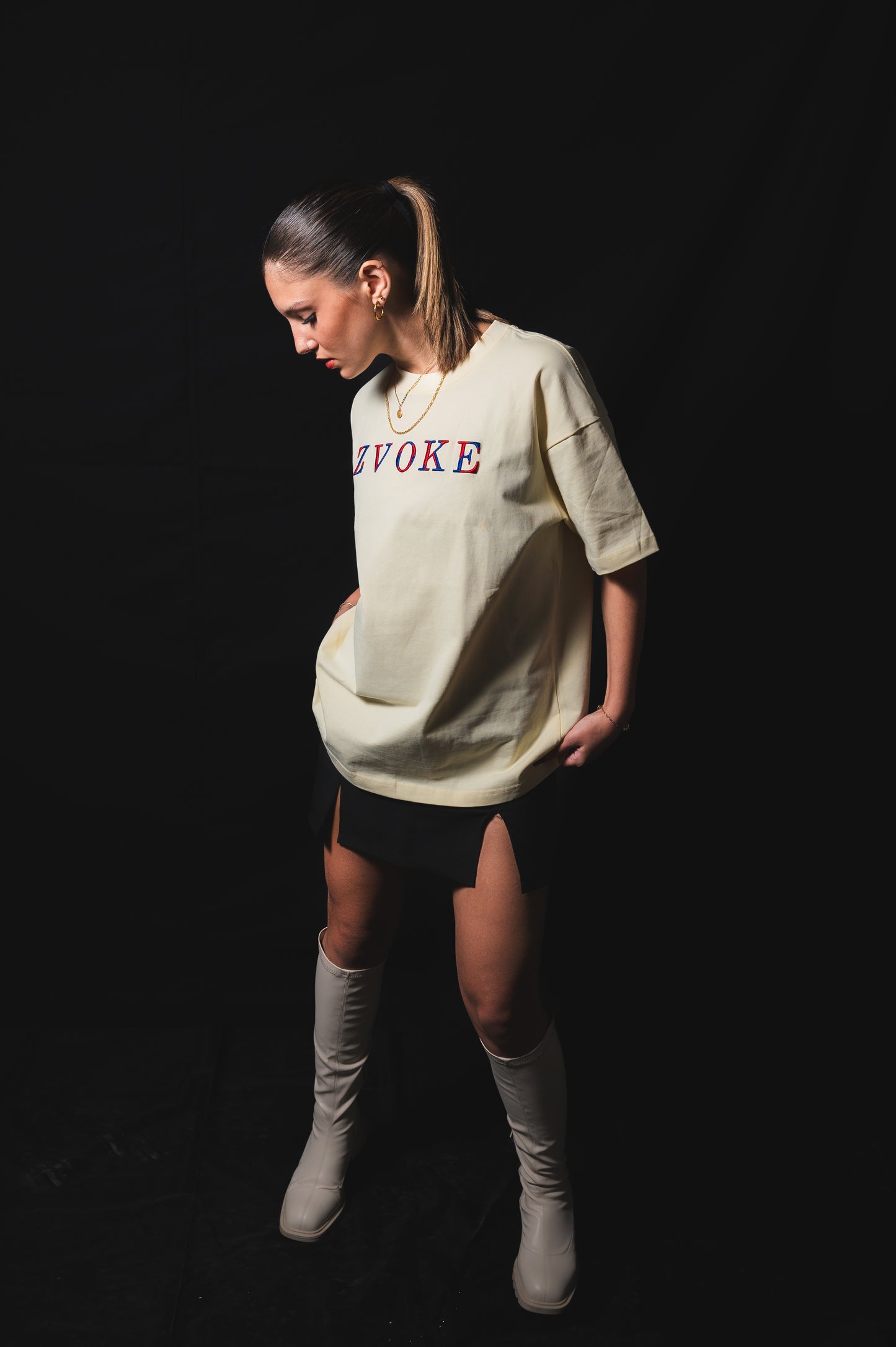 "Statement" Beige Oversized T-shirt