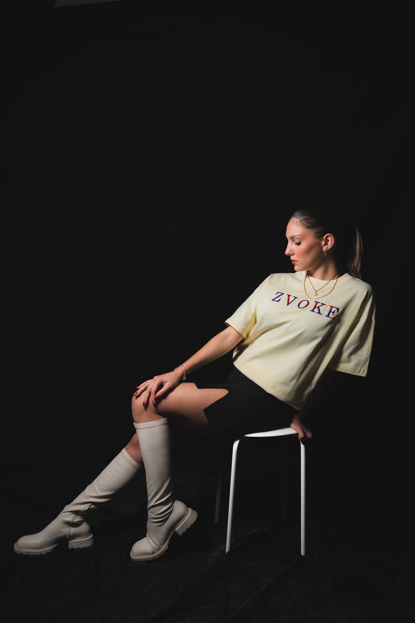 "Statement" Beige Oversized T-shirt